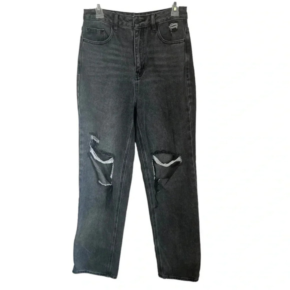 Pacsun 90's Boyfriend Jeans Black Stone wash size 28 women’s baggy distressed - Picture 1 of 6